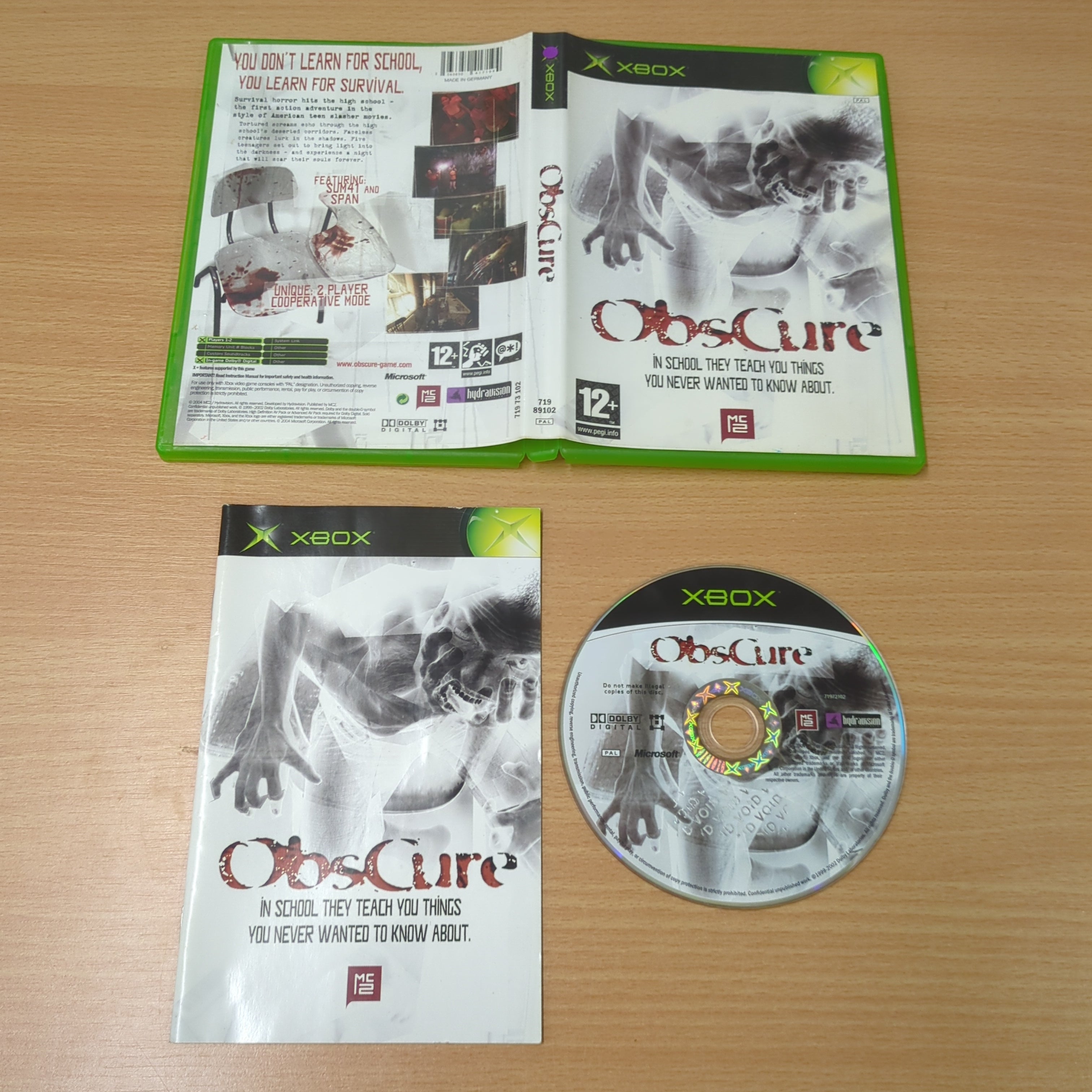 ObsCure original Xbox game ObsCure original Xbox game